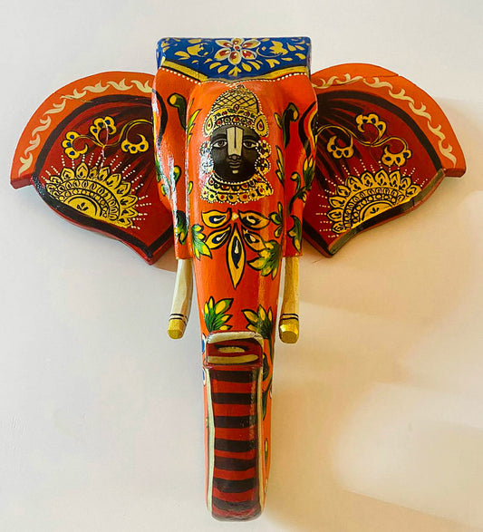 Divine Ganesha Face - Wooden