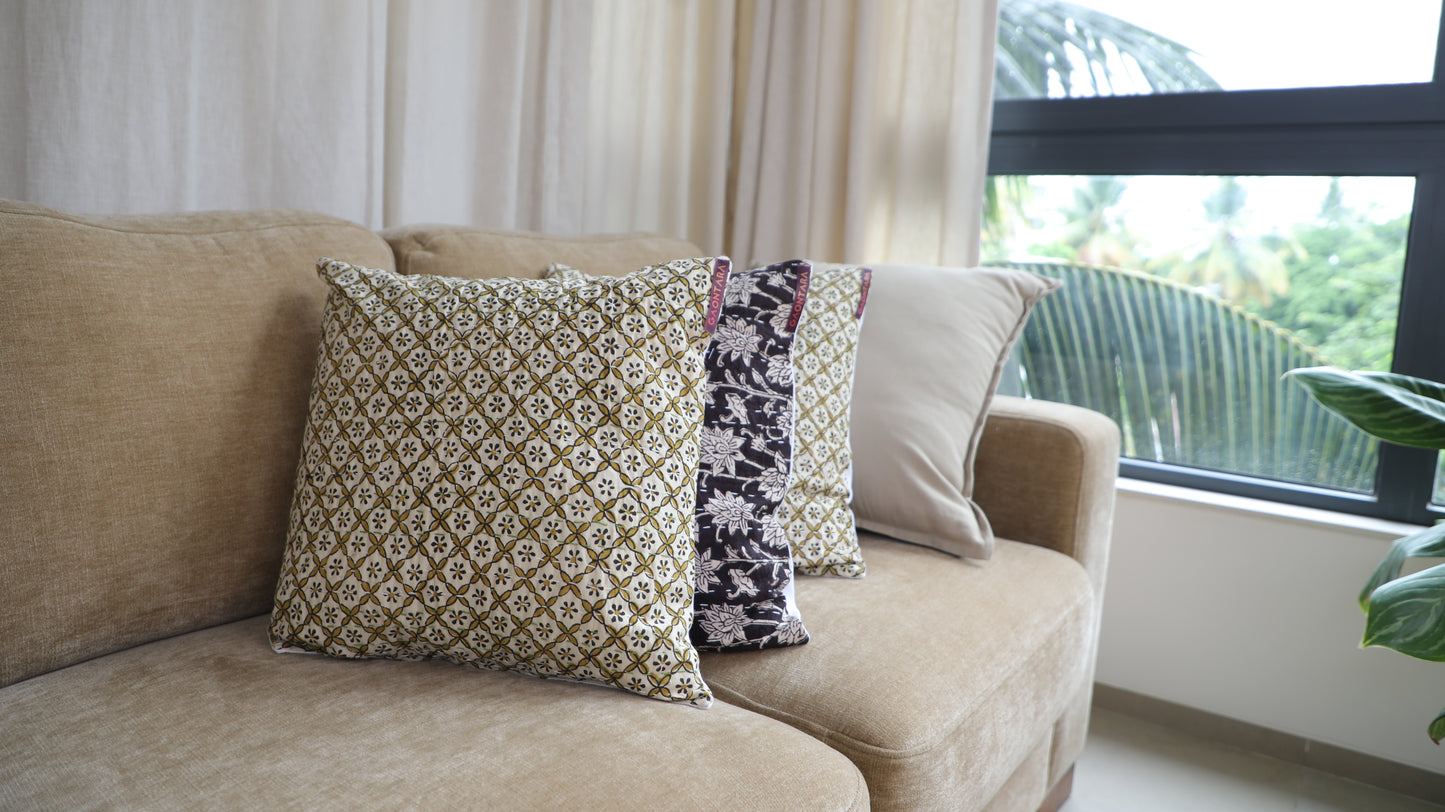 Shades of Sanganer - Block Print Cushion Cover sets