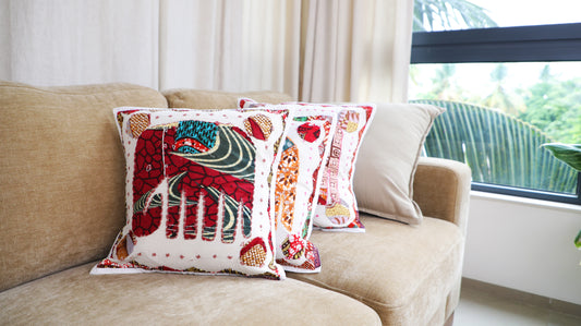 Elephant Patchwork Cotton cushion covers (per piece)