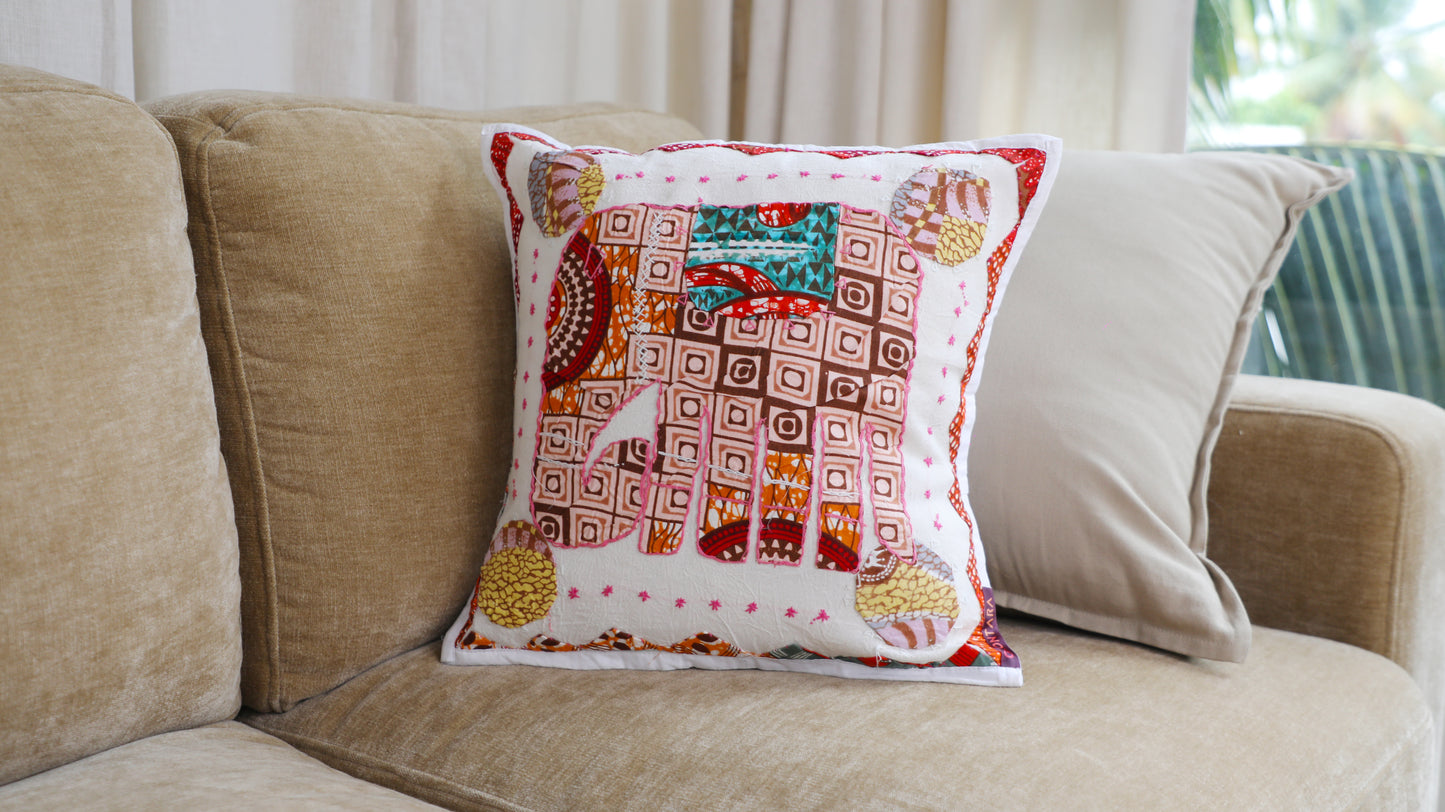 Elephant Patchwork Cotton cushion covers (per piece)