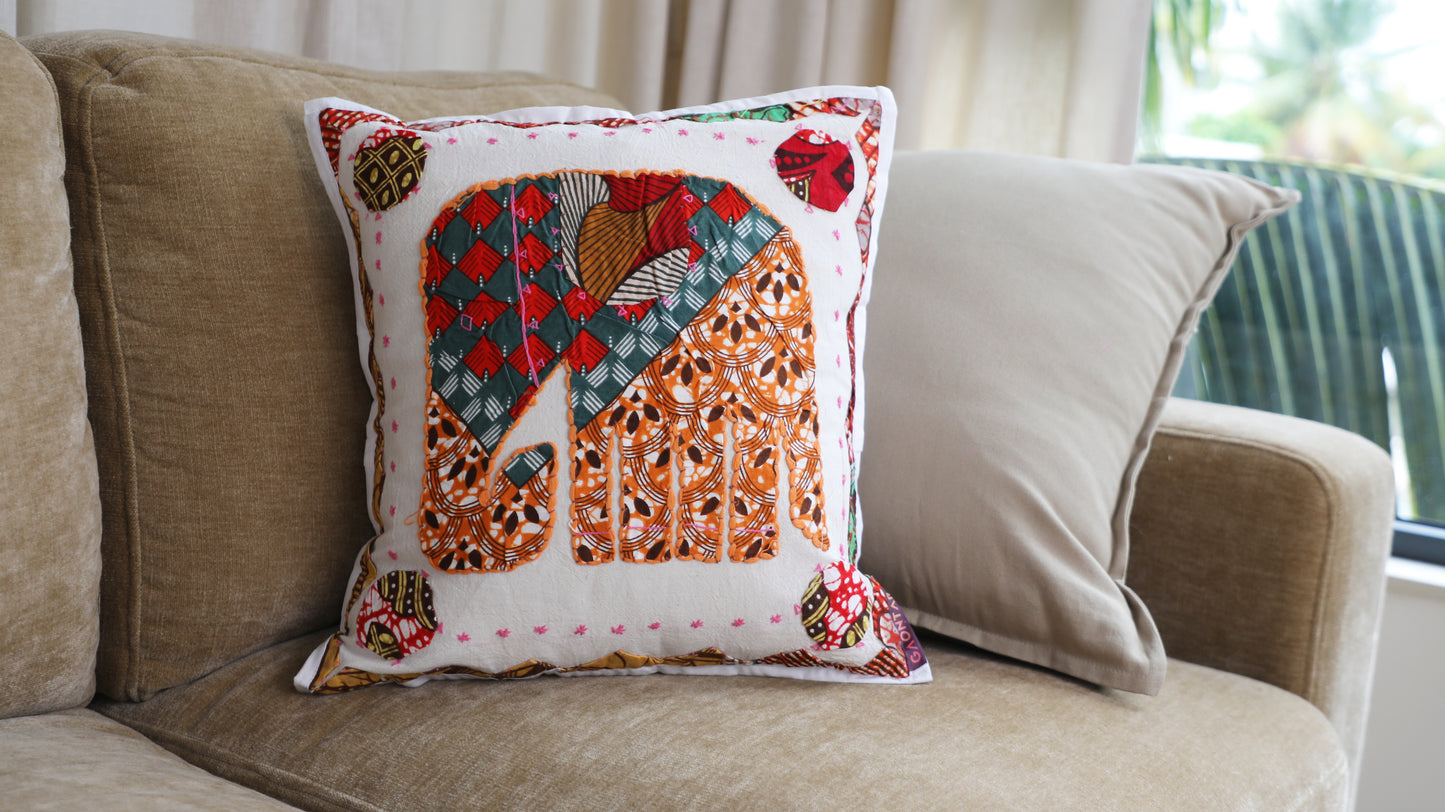 Elephant Patchwork Cotton cushion covers (per piece)