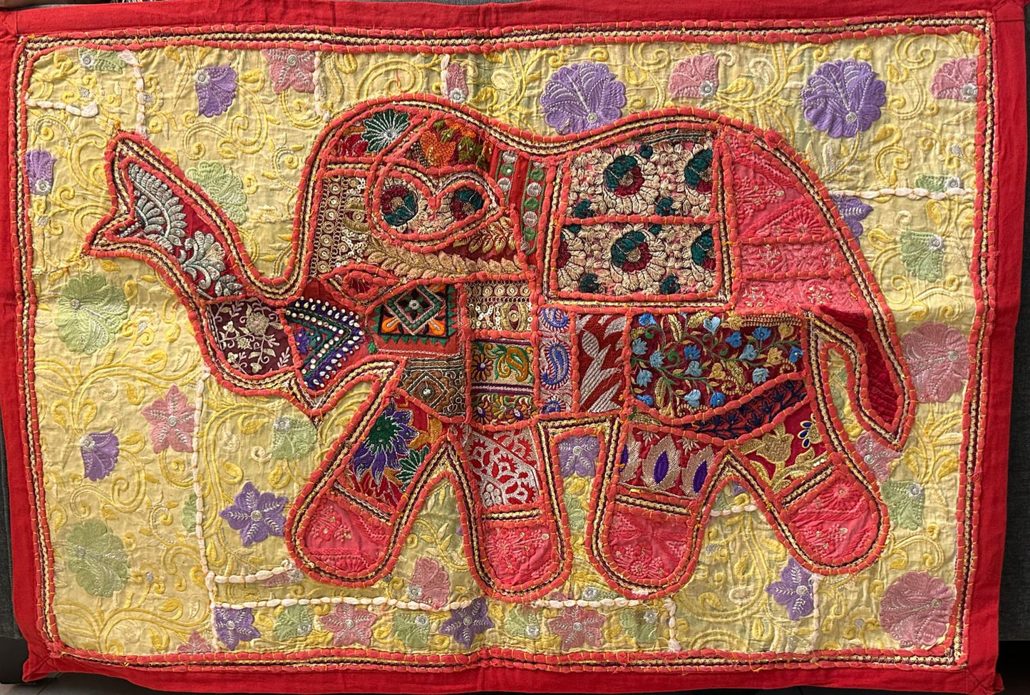 Patchwork Wall Tapestry - Elephant