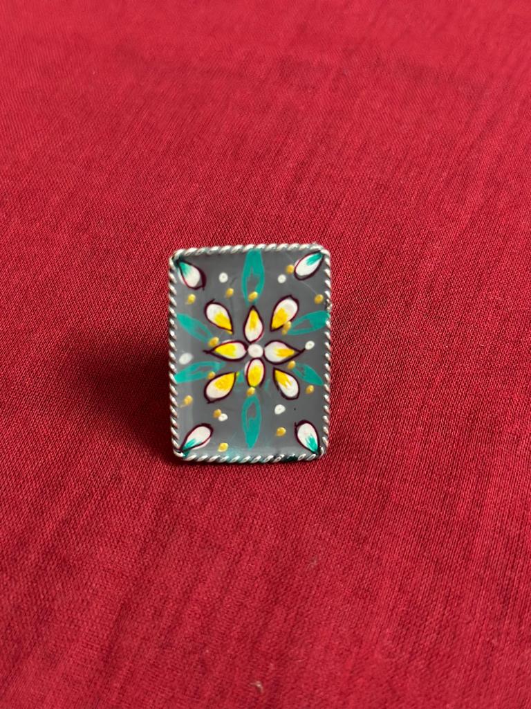 Floral Handpainted Ring