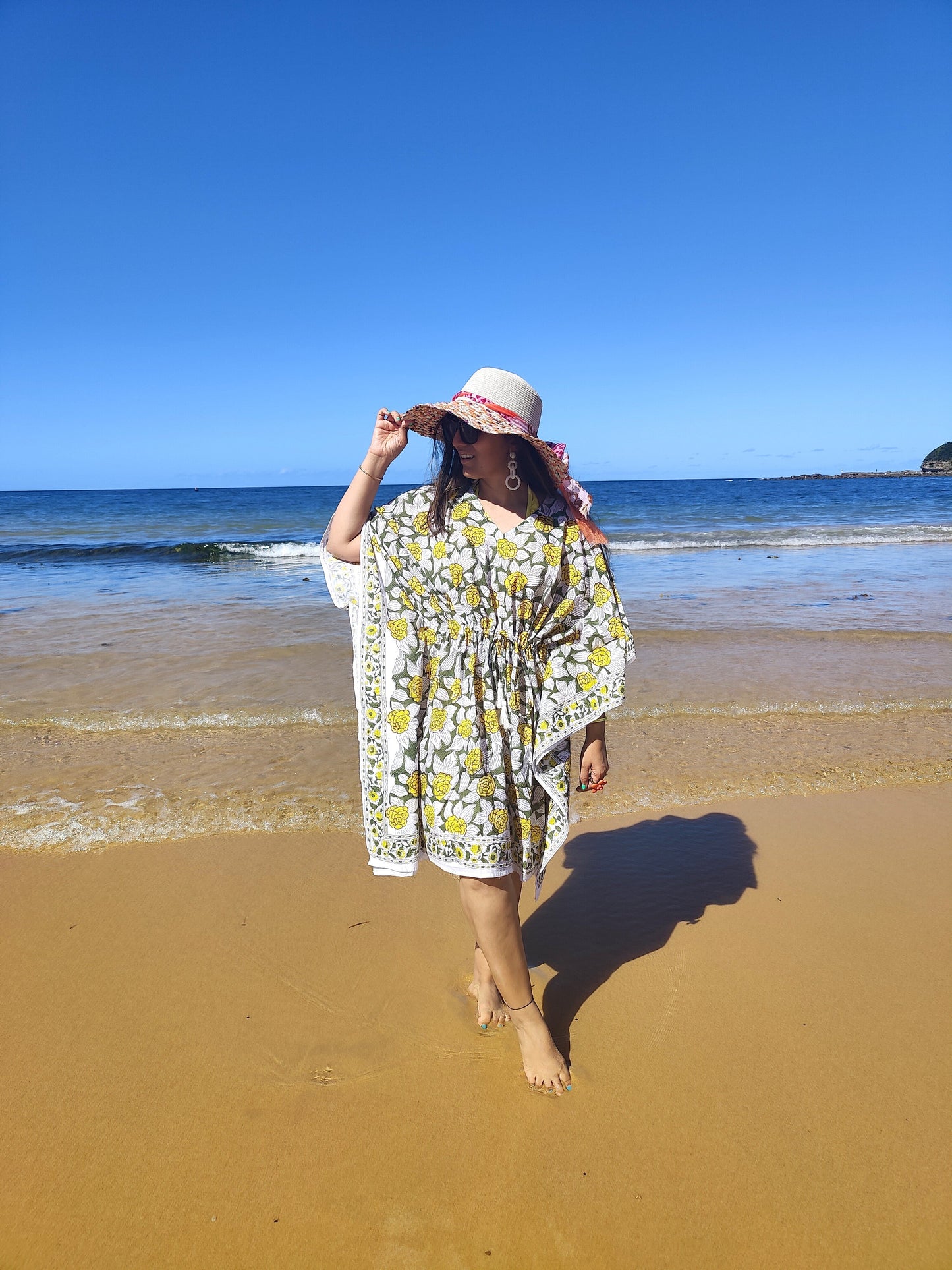 Floral Fiesta Cotton Kaftan