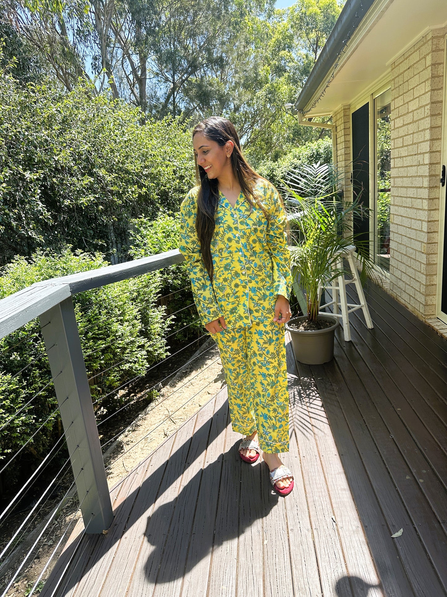 Sunny Bloom Cotton Loungewear Set