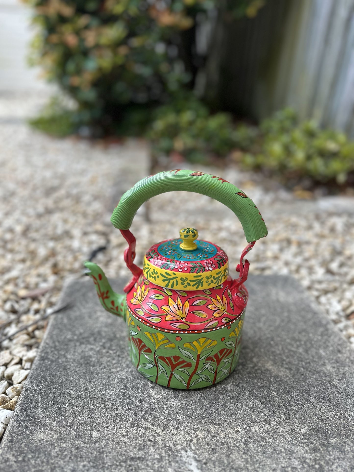 Floral Teal Kettle