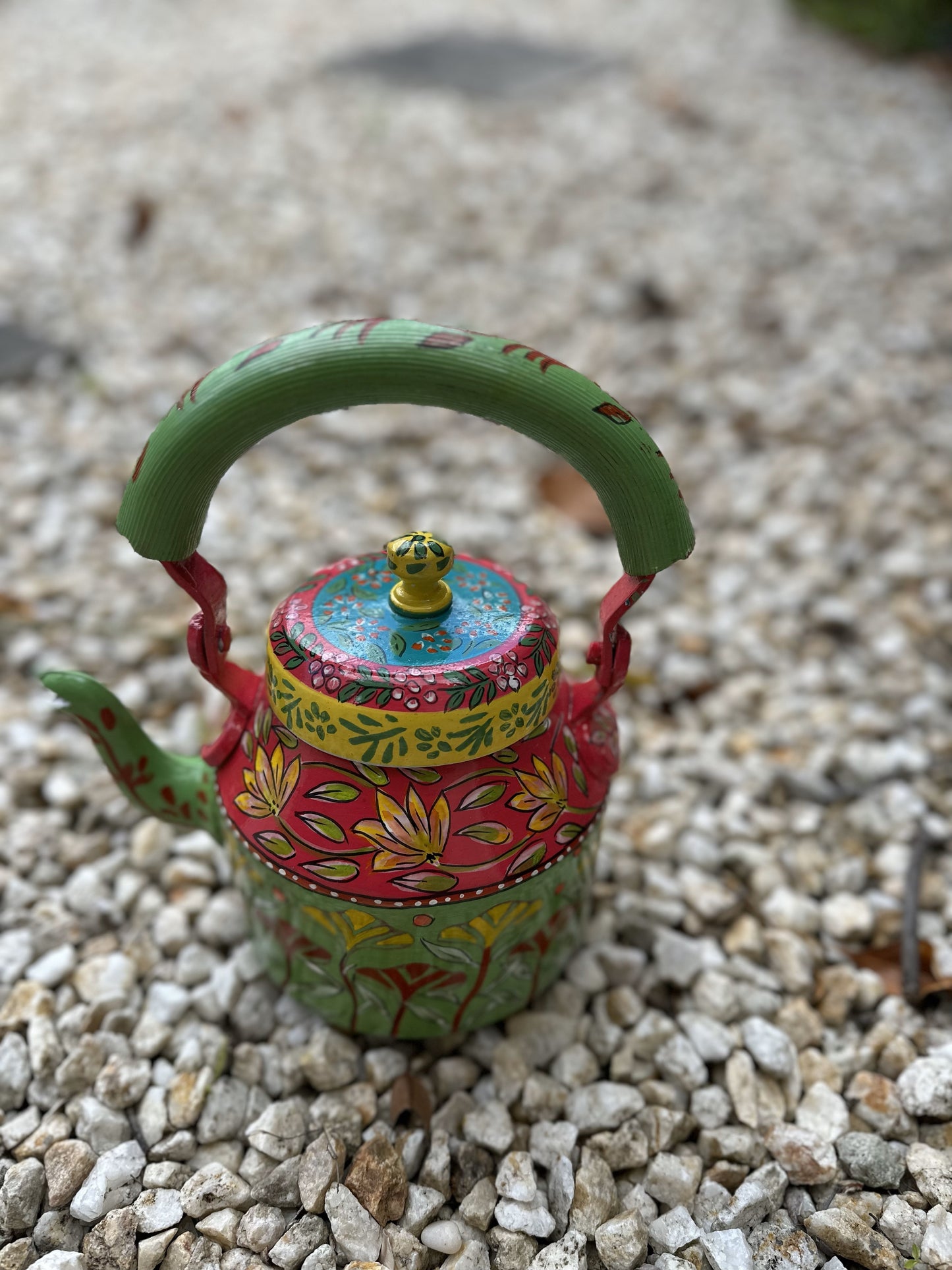 Floral Teal Kettle