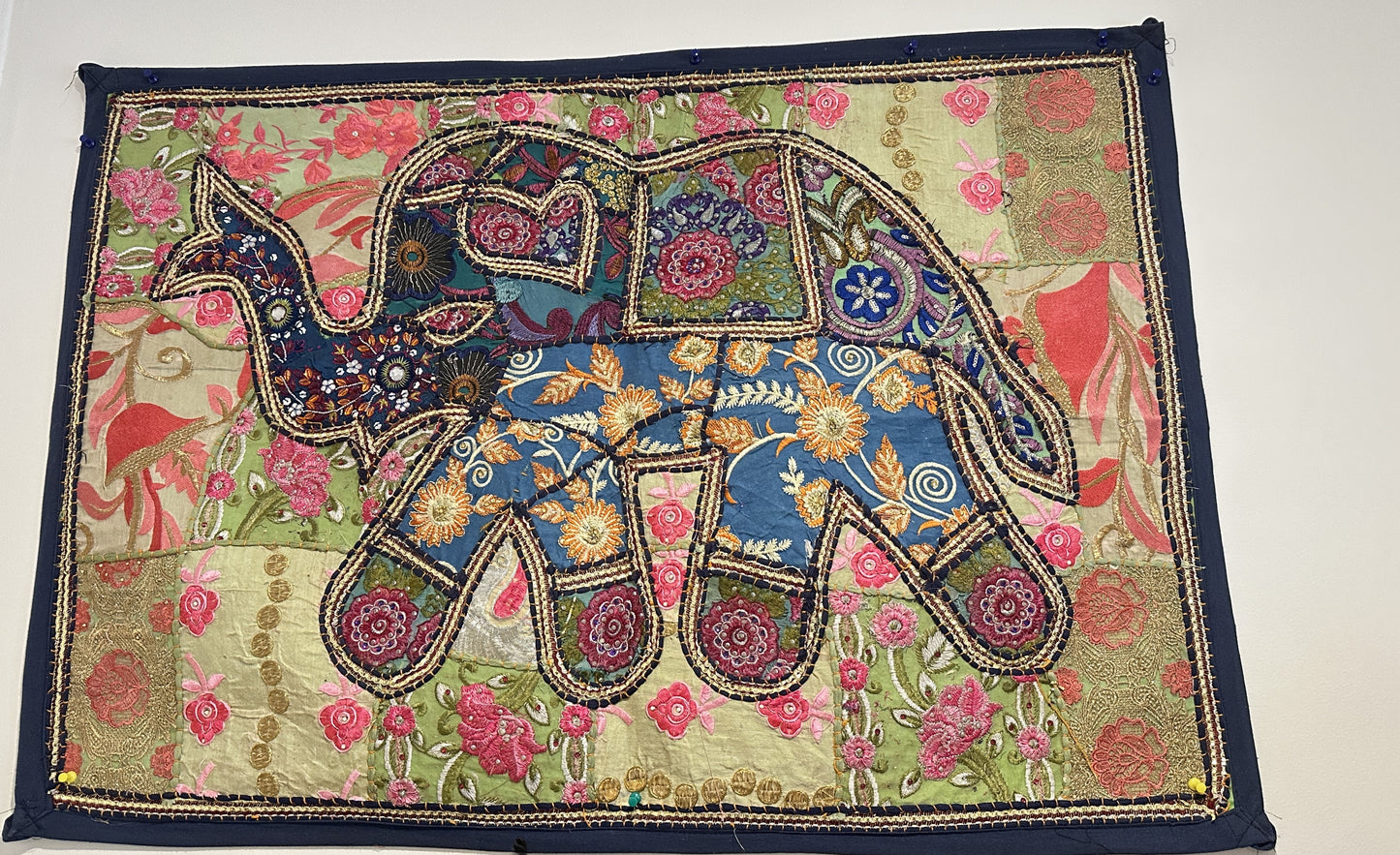 Patchwork Wall Tapestry - Elephant