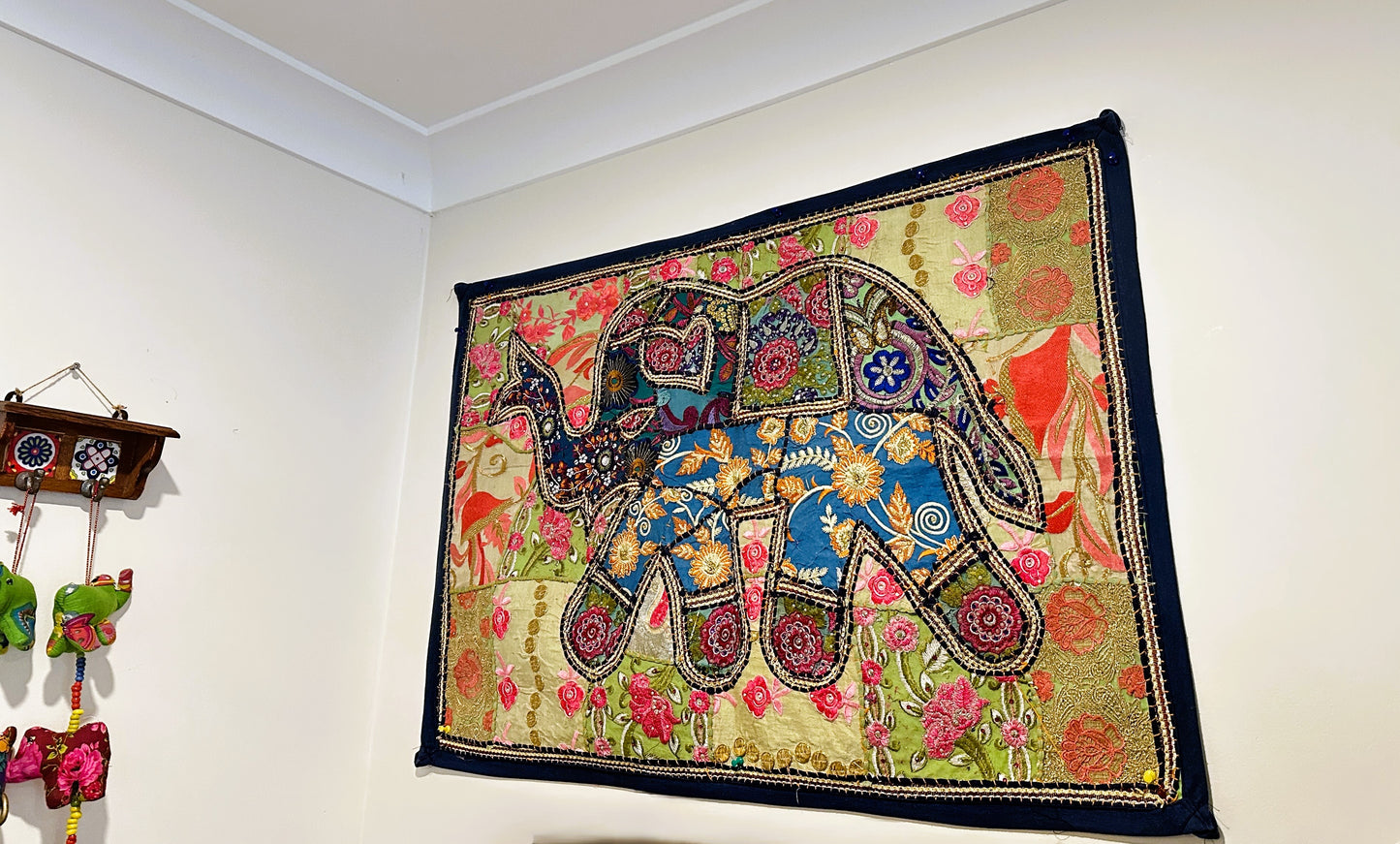 Patchwork Wall Tapestry - Elephant