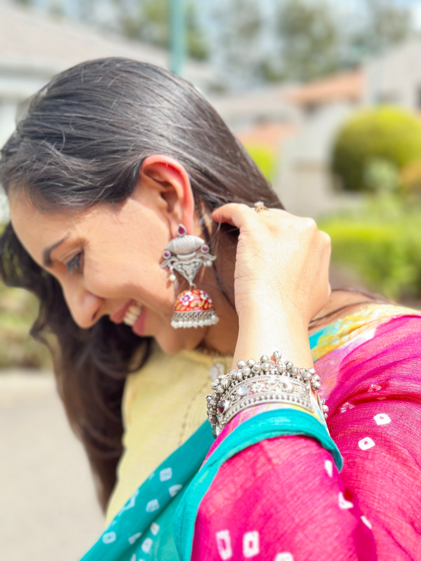 Handpainted Long Jhumki