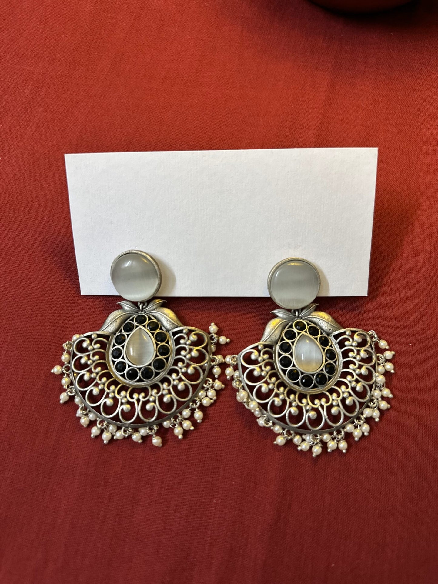 White Jhumka