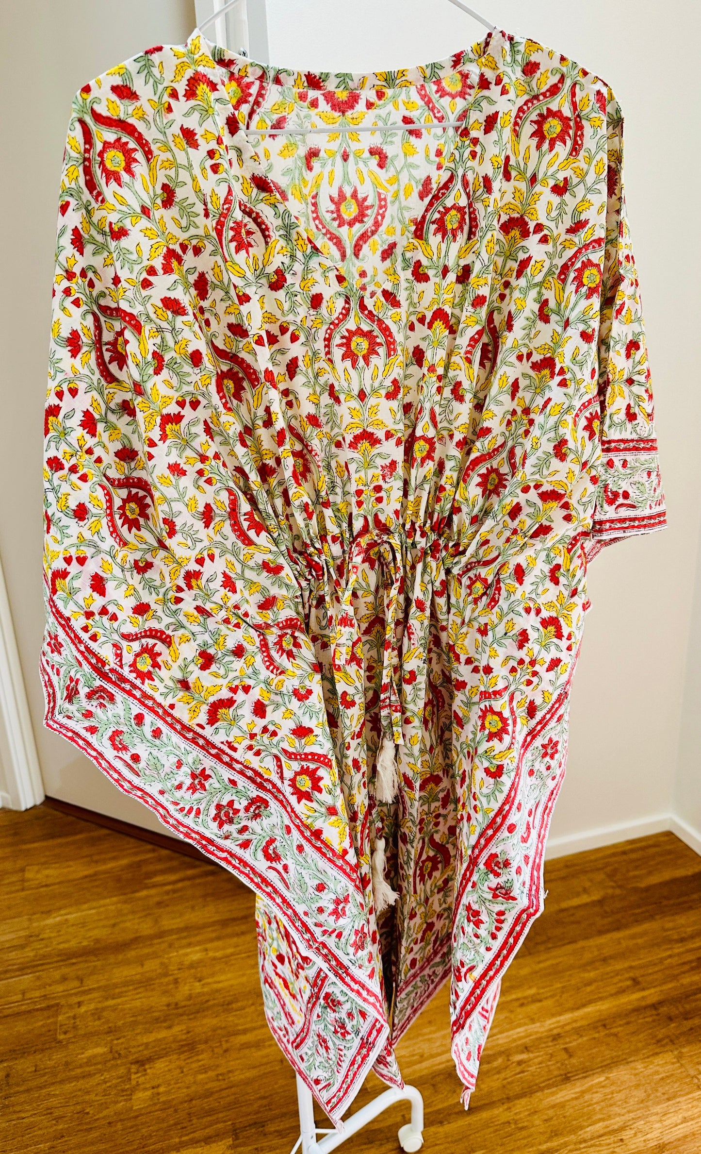 Summer Meadow Handblock Cotton Kaftan