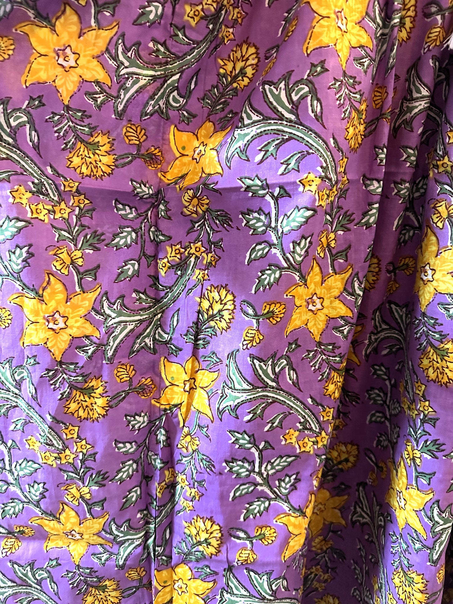 Lavender Sunshine Cotton Long Kaftan