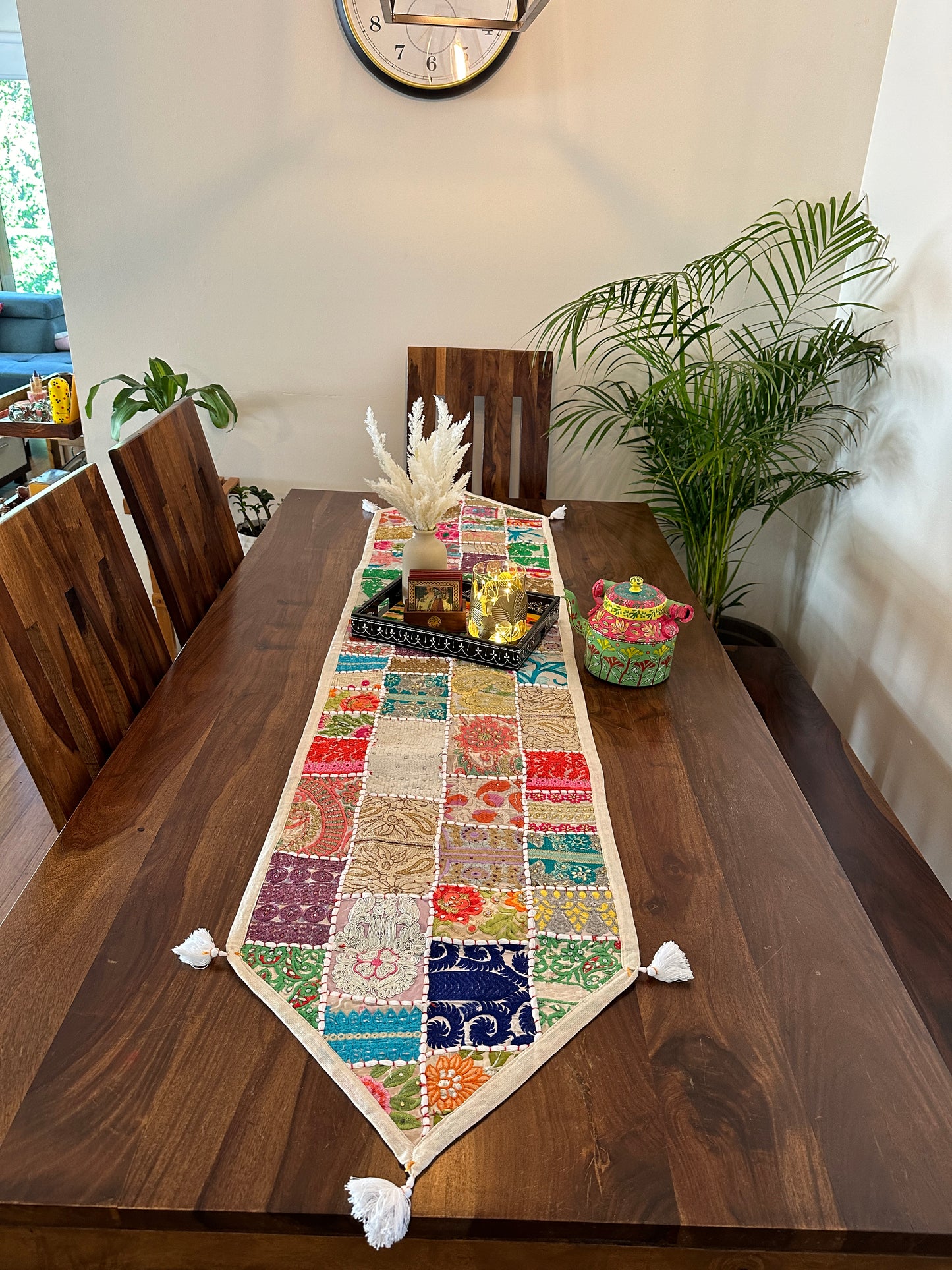 Patchwork Table Runner White | 14 x 70