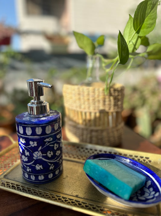 Ceramic Lather Pump - Indigo