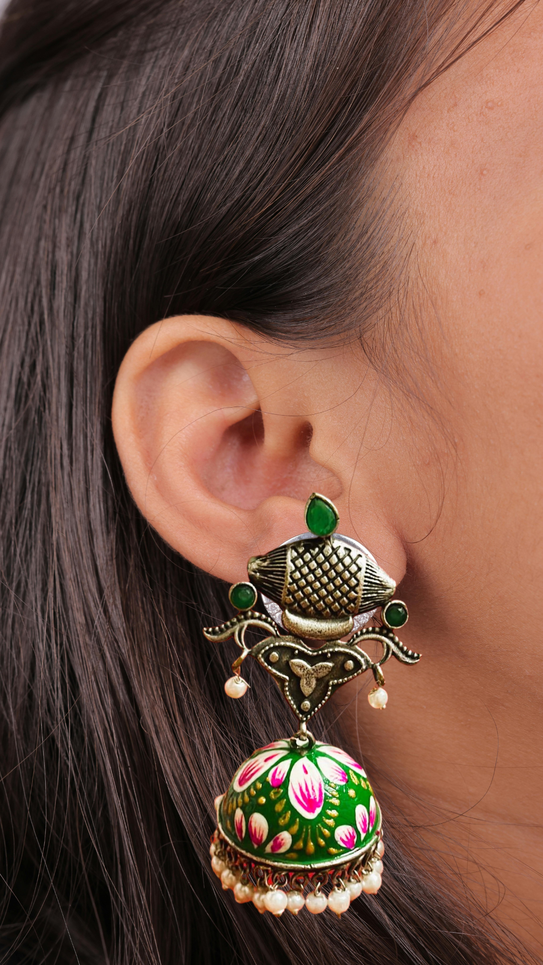 Handpainted Long Jhumki