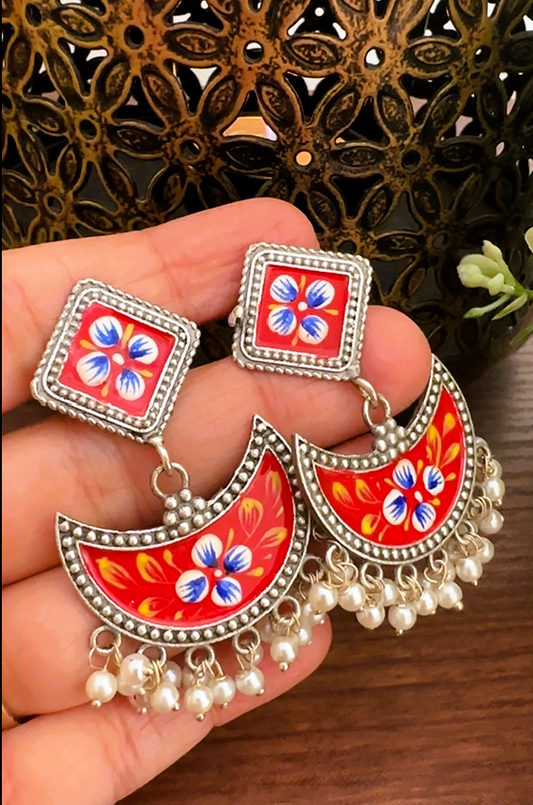 Vibrant Blossom Drop Earrings